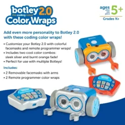 Learning Resources Botley 2.0 Color Wraps: Red & Silver Pack -Learning Toys Sales GUEST 008c17e0 7d68 4dbe bc21 53c803dc156d
