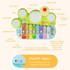 Costway 3 In 1 Musical Instruments Electronic Piano Xylophone Drum Set Learning Toys -Learning Toys Sales GUEST 02ba901c dde4 420d af4c e1a922b9d2b6