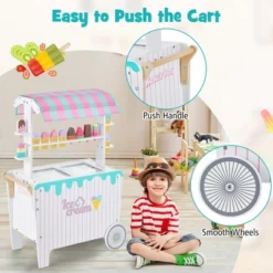 Costway Kid's Ice Cream Cart Food Trunk Play Toy Set With Display Rack & Accessories -Learning Toys Sales GUEST 059751ee f49a 4f91 8a55 20270abc7326