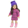 Sophia’s Fair Isle Knit Sweater Dress & Hat For 18” Dolls, Hot Pink/Purple -Learning Toys Sales GUEST 067b229b 6e73 4221 8dcb 4717935b7abc