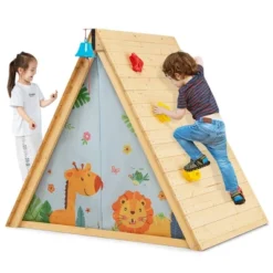 Costway Climbing Triangle With Tent Triangle Climber Crawling Toys For Kids & Baby -Learning Toys Sales GUEST 0719d82f 0478 482d 8f77 f26ac0c29bc5