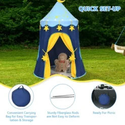 Costway Kids Foldable Pop Up Play Tent W/ Star Lights Carry Bag Indoor Outdoor -Learning Toys Sales GUEST 09aea477 20c3 4dac 9c15 97c76afd2ef6