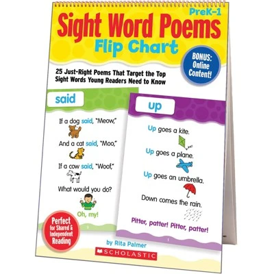 Scholastic Teacher Resources Sight Word Poems Flip Chart: 25 Just-Right Poems 3 Scholastic Teacher Resources Sight Word Poems Flip Chart: 25 Just-Right Poems