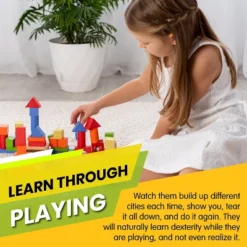 Leo & Friends Wooden City Building Block Toy 100-Piece Set -Learning Toys Sales GUEST 0e010044 1d63 462a b15c 32cbe6b033c4