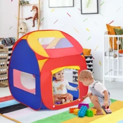 Costway Portable Kid Baby Play House Indoor Outdoor Toy Tent Game Playhut With 100 Balls -Learning Toys Sales GUEST 0e1da783 54da 4351 98f0 8dc6716cf5c8