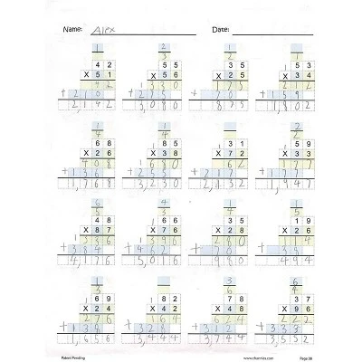 2pk One Page A Day Single And Double Digit Multiplication Math Practice Kit - Channie's 3 2pk One Page A Day Single And Double Digit Multiplication Math Practice Kit - Channie's