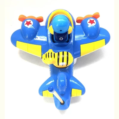 Link Cartoon RC Airplane Lightning Fast,Colorful & Bright, Honks & Plays Music Great Gift For Kids - Blue 8 Link Cartoon RC Airplane Lightning Fast,Colorful & Bright, Honks & Plays Music Great Gift For Kids - Blue - Image 6