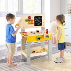 Costway Wooden Tool Bench Workbench Toy Play For Kids With Tools Set For Toddlers Ages 3 + -Learning Toys Sales GUEST 136c7c05 bfc3 4c1f abb2 8c2fad93a035