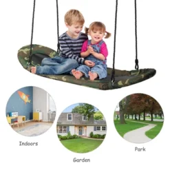Costway Saucer Tree Swing Surf Kids Outdoor Adjustable Swing Set W/ Handle -Learning Toys Sales GUEST 13d666b0 773c 478a a95b 937d524c73b2