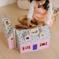 Melissa & Doug Fold And Go Wooden Dollhouse With 2 Dolls And Wooden Furniture -Learning Toys Sales GUEST 17ff55ba 78ba 4cf4 b35c d6d6ad047c2e