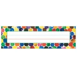 Carson Dellosa Education Eric Carle Dots Desk Nameplates, 36 Per Pack, 6 Packs
