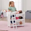 Badger Basket Triple Doll Bunk Bed With Ladder, Bedding, And Free Personalization Kit - Pink Gingham -Learning Toys Sales GUEST 19adee5f 7867 4299 9a6e 2e8cbe8a95d0