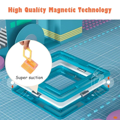 Costway 51 Pcs Magnetic Tiles Building Blocks Set Kids 9 Costway 51 Pcs Magnetic Tiles Building Blocks Set Kids - Image 7