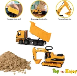 Toy To Enjoy Excavator & Dump Truck Toy For Kids (Set Of 2) 15 X 5 X 5 Inches -Learning Toys Sales GUEST 19cbb37e 3fc5 4a01 ae98 375b8b700274