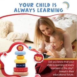 Leo & Friends Leo Stacking Toddler Ring Tower -Learning Toys Sales GUEST 1ab8613c c36e 48c1 bfcb 21ae6cf93122