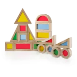 Guidecraft Jr. Rainbow Blocks, 20 Pieces