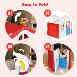 Costway Kids Cottage Playhouse Foldable Plastic Play House Indoor Outdoor Toy Portable -Learning Toys Sales GUEST 1eed9876 71e7 4a88 8222 2e9b8ad7ab1b