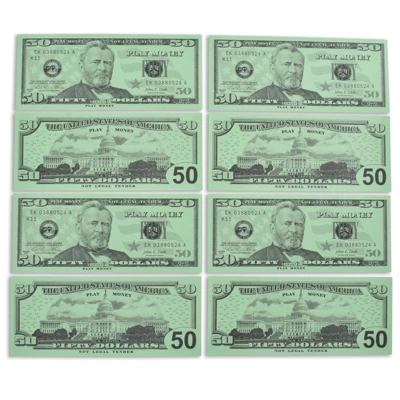 Learning Advantage Play Bills, $50 Bills, Set Of 50 3 Learning Advantage Play Bills, $50 Bills, Set Of 50