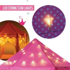 Large Playhouse Tent - Princess Castle Pink With Star Lights And Carry Bag - Play22USA -Learning Toys Sales GUEST 23c37842 13e6 4475 a45e 77b7a633d1d6