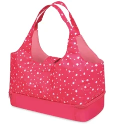 Badger Basket On-the-Go Doll Tote And Storage Bag - Pink Stars -Learning Toys Sales GUEST 24d65ef8 3862 4745 8652 1ad81dc7c12f