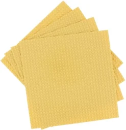 Big Bag Of Bricks Large Yellow Building Plates 10"x10", 4 Pack