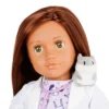 Our Generation Daya With Plush Hamster 18" Pet Care Vet Doll