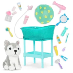 Glitter Girls Pet Grooming & 6" Dog Plush Husky Accessory Playset For 14" Dolls -Learning Toys Sales GUEST 27516eff cfc2 4a2e ba24 376d808a266a