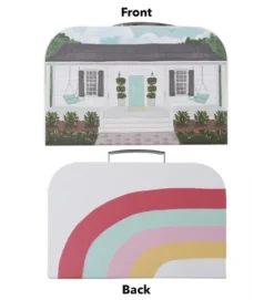 HearthSong 11 Inch Rainbow Cottage Travel Dollhouse Set With 2 Dolls And 5 Piece Furniture Set -Learning Toys Sales GUEST 2815bb91 b977 40a7 9526 4df87bcb1e53