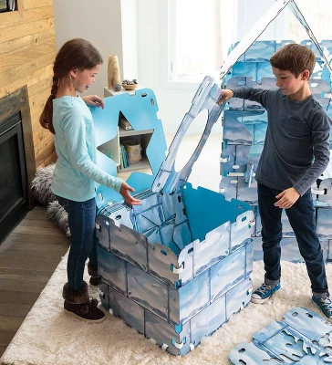 HearthSong 16-Panel Igloo Fantasy Forts Indoor Building Kit With Hook And Loop Connectors 6 HearthSong 16-Panel Igloo Fantasy Forts Indoor Building Kit With Hook And Loop Connectors - Image 4