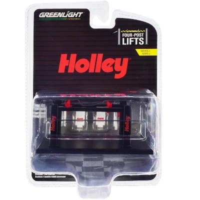 Adjustable Four-Post Lift "Holley" Black "Four-Post Lifts" Series 4 1/64 Diecast Model By Greenlight 4 Adjustable Four-Post Lift "Holley" Black "Four-Post Lifts" Series 4 1/64 Diecast Model By Greenlight - Image 2