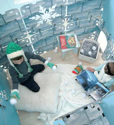 HearthSong 16-Panel Igloo Fantasy Forts Indoor Building Kit With Hook And Loop Connectors 3 HearthSong 16-Panel Igloo Fantasy Forts Indoor Building Kit With Hook And Loop Connectors