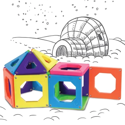 Discovery Kids Magnetic Tile Building Blocks Set 50pc 5 Discovery Kids Magnetic Tile Building Blocks Set 50pc - Image 3