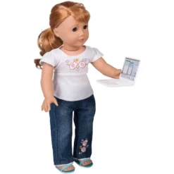 Dress Along Dolly Metal Laptop Computer With Carrying Bag For American Girl Doll -Learning Toys Sales GUEST 314c769b bbeb 4171 b74e 51c0421d5695