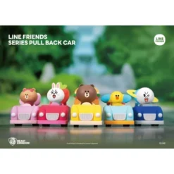 LINE FRIENDS Series Pull Back Car Set (Mini Egg Attack)