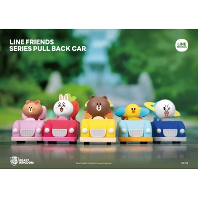 LINE FRIENDS Series Pull Back Car Set (Mini Egg Attack) 3 LINE FRIENDS Series Pull Back Car Set (Mini Egg Attack)