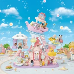 Calico Critters Baby Mermaid Castle, Dollhouse Playset With 3 Collectible Doll Figures