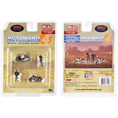 "Motomania 4" 4 Piece Diecast Set (2 Figures And 2 Motorcycles) Limited Ed To 4800 Pieces 1/64 Scale Models By American Diorama 4 "Motomania 4" 4 Piece Diecast Set (2 Figures And 2 Motorcycles) Limited Ed To 4800 Pieces 1/64 Scale Models By American Diorama - Image 2