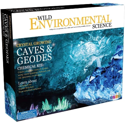 WILD Environmental Science Crystal Growing Caves And Geodes Kit 3 WILD Environmental Science Crystal Growing Caves And Geodes Kit