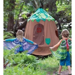 HearthSong Woodland HugglePod HangOut Indoor Or Outdoor Kid's Nylon Hanging Tent With LED Leaf Lights -Learning Toys Sales GUEST 35cb553d 8d54 4ea7 81cc 24cb6ad1126e