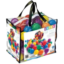 Intex 100-Pack Large Plastic Multi-Colored Fun Ballz For Ball Pits Or Splash Pools, Includes Bag For Safety And Storage -Learning Toys Sales GUEST 362aa06f 7bd0 4b8b ba84 daf27399671b