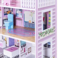 Costway 28'' Pink Dollhouse W/ Furniture Gliding Elevator Rooms 3 Levels Young Girls Toy -Learning Toys Sales GUEST 37ef983e 83a5 4dbb a79f 04487fc3e904
