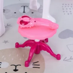 Qaba Infrared Remote Control Kids Dress-up Vanity Table Chair Girls Pretend Dressing Table Set With Music And Lightening Cosmetic Mirror Hair Dryer -Learning Toys Sales GUEST 3b645423 4d69 4483 9ad8 7a3897903a32