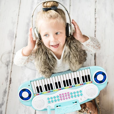 Costway 37-Key Toy Keyboard Piano Electronic Musical Instrument BluePink 3 Costway 37-Key Toy Keyboard Piano Electronic Musical Instrument BluePink