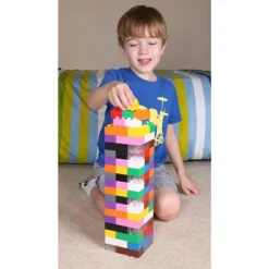 Strictly Briks Toy Large Building Blocks For Kids And Toddlers, 100% Compatible With All Major Brands, 12 Rainbow Colors, 108 Pieces - Ages 3 And Up