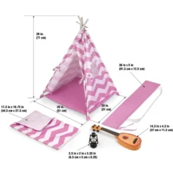 Badger Basket Camping Adventures Doll Tent Set With Accessories - Lavender/White -Learning Toys Sales GUEST 41789ac9 cf6b 400d 8085 8d10f99f219f