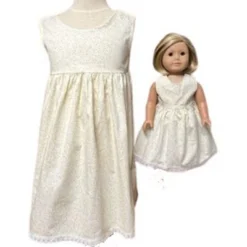 Doll Clothes Superstore Size 4 Matching Girl And Doll Long Pale Yellow Dresses