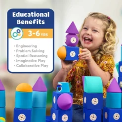 Blockaroo Magnetic Foam Building Blocks, Soft Foam Blocks To Develop Early STEM Learning Skills, Ultimate Bath Toy For Toddlers & Kids - Castle Set 10 Blockaroo Magnetic Foam Building Blocks, Soft Foam Blocks To Develop Early STEM Learning Skills, Ultimate Bath Toy For Toddlers & Kids - Castle Set -Learning Toys Sales GUEST 4852fe54 0872 4edb b6fa 5b39bd947ff3