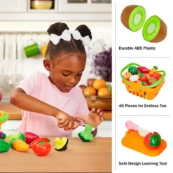 46-Piece Kids Play Food & Kitchen Accessories Set By Toy Time -Learning Toys Sales GUEST 48da00a3 42f3 4189 a2cd 196c09bc2ac9