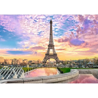 Trefl Romantic Sunset: Eiffel Tower Paris France Jigsaw Puzzle - 1000pc 4 Trefl Romantic Sunset: Eiffel Tower Paris France Jigsaw Puzzle - 1000pc - Image 2
