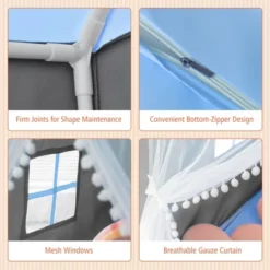 Costway Kids Playhouse Tent Large Castle Fairy Tent Gift W/Star Lights Mat -Learning Toys Sales GUEST 4952082c b846 43b7 99db aae1732c64fc